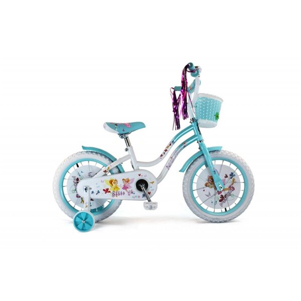 Micargi ELLIE-G-16-WHI-BBL 16 in. Girls Bicycle, White & Baby Blue - 18 x 7 x 36 in. MI332863 - main